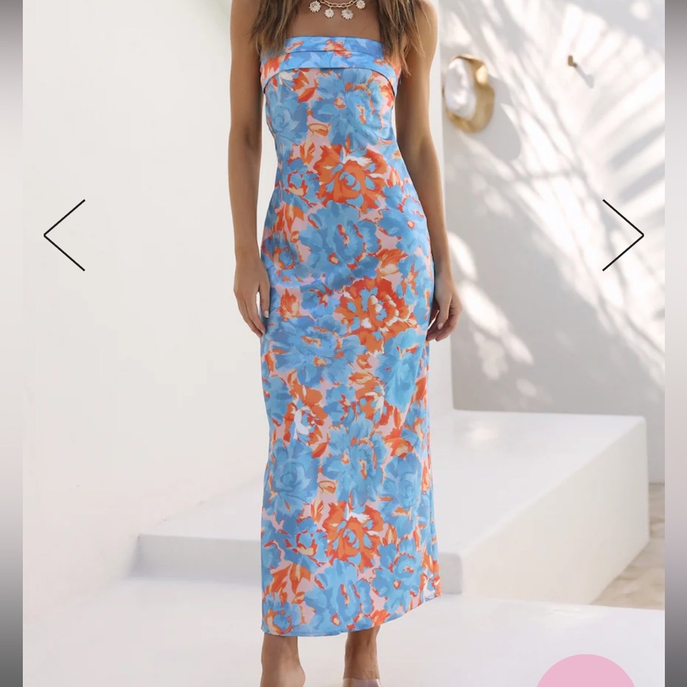 New hello molly highway to heaven blue maxi dress medium